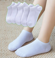 Chaussettes d'été fines, sportives, respirantes, 100% coton, séchage rapide