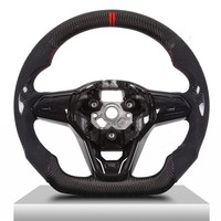 Volant adapté au volant LED en Fiber de carbone pour volant VW MK7