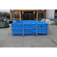 Machines de traitement de l'eau d'aquaculture pliable 1.5*1*0.8m étang à poissons rectangulaire Wa 1200L fait bâche chinoise PP