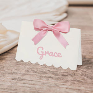 Decoración de Fiesta de Cumpleaños con Temática de Lazo Xieli, Tarjeta de Papel Personalizada con Nombre y Lazo - Product Image 2