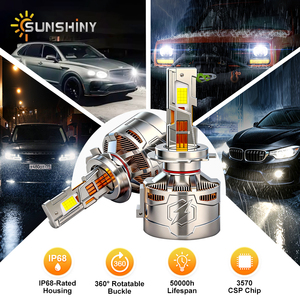 Sunshiny G100 H4 H7 500W 50000LM Super Bright Canbus Error Free Automotive LED Headlight Bulbs No Flickering Vendor