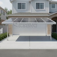 Stock européen, vente en gros, structures de carport modernes, conception de structure de stationnement solaire en aluminium, installation de système de carport solaire