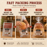 Sac d'emballage plat en OPP imprimé sur mesure, haute clarté, qualité alimentaire, pour pain, pochette de conservation en plastique pour boulangerie