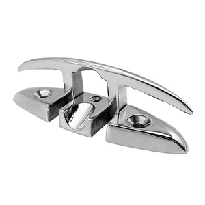 Stainless Steel Deck Plate Mooring Bolt 5-8 Inches Concealed Folding Ram's Horn Bollard Marine Hardware <b>Yacht</b> Accessories - Product Image 1