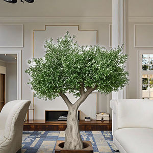 Arbre d'olivier artificiel de simulation industrielle, style nordique, salon, fibre de verre, tronc en <span class=keywords><strong>bois</strong></span> massif, décoration de paysage - Product Image 3
