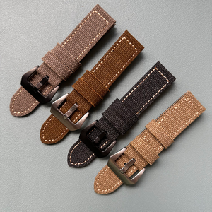 Correa de Reloj de Tela Vintage Transpirable en Existencia, 22/24 mm, Correa de Lona Lavada Desgastada, Repuesto para Relojes Panerai para Hombre - Product Image 2