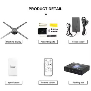 Công nghệ mới ngôi sao màu xanh 72.5cm <span class=keywords><strong>Hologram</strong></span> Fan Holographic LED hiển thị <span class=keywords><strong>Hologram</strong></span> chiếu 3D <span class=keywords><strong>Hologram</strong></span> Fan cho showroom - Product Image 5