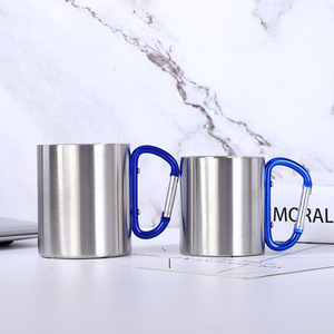 <span class=keywords><strong>Tasse</strong></span> à café OEM/ODM en acier inoxydable à double paroi avec poignée et <span class=keywords><strong>mousqueton</strong></span> - Product Image 5