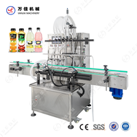 Machine de remplissage linéaire automatique de petites bouteilles de parfum d'huile, d'eau et de jus de fruit à 6 têtes et 6 buses