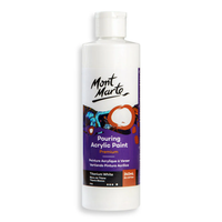 Mont Marte Acrylique de Coulée 240ml - Peinture Acrylique Couleur Blanc Titane