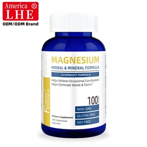 Suplemento de Magnesio Complejo de Alta Calidad, 100 Cápsulas para Adultos, Mejora los Músculos y la Energía, Cápsulas de Magnesio Herbal - Product Image 1