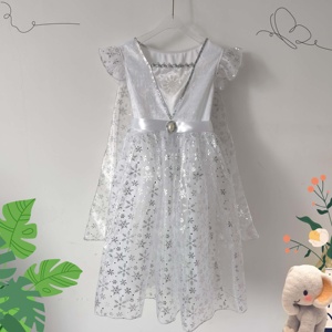 La fabbrica vende direttamente le neonate vestito estivo festa di compleanno <span class=keywords><strong>abiti</strong></span> da fiaba vestito bianco <span class=keywords><strong>Elsa</strong></span> - Product Image 2