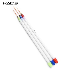 Ensemble de 3 pinceaux à ongles Kolinsky pour nail art, ultra fins, pour la peinture et le traçage, pour manucure professionnelle - Product Image 1