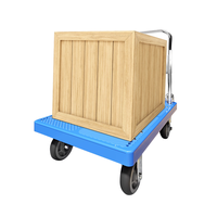 Carro de plástico 150kg 1 tonelada plegable Hotel equipaje plataforma camión empujar Carro de mano