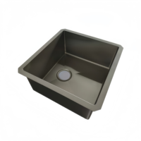 Évier de cuisine en acier inoxydable à montage sous plan, profondeur 12-13', épaisseur 1,2 mm, fait main, taille personnalisée, évier d'angle