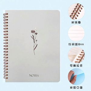 A4 A5 School Custom Planner Printing Note Book Hardcover Double Ring Metal Fitness <b>Journal</b> Spiral Notebooks - Product Image 6