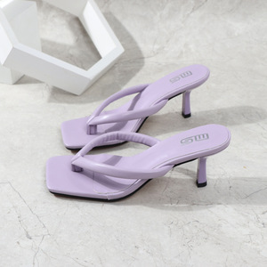 Chaussures Femme Mule à Talon, Sandales à Talon Aiguille Dorées Tendance Été 2025 pour Femme - Product Image 3