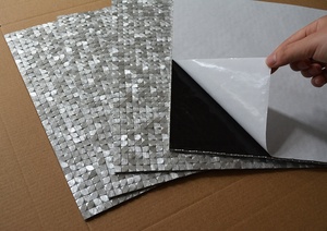 Mosaico Metálico Cúbico de Aluminio 3D Gravitacional Plateado de Fábrica Foshan para Decoración del Hogar y Revestimiento de Cocina - Product Image 5