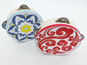 Wholesale Orff <b>Music</b> Early Education <b>Instrument</b> Wooden Singble-Row Tambourine Hand Shake Bell Rattles Toy Baby's Teaching Aids - Product Image 2