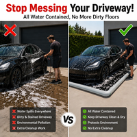 Tapis de lavage de voiture gonflable portable, en PVC robuste, étanche, pour allée, garage, nettoyage de voiture