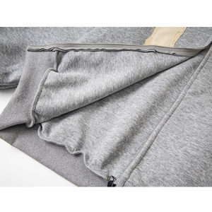 ผู้ผลิตจำหน่ายเสื้อฮู้ดดี้ผ้าฝ้ายแฟชั่นผู้ชายแบบสั่งทำ - รุ่นยอดนิยมใหม่ล่าสุด สไตล์คลาสสิก ทรงหลวม มีซิป สีพื้น สำหรับฤดูใบไม้ร่วง - Product Image 6