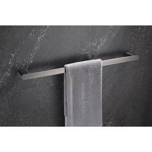 Juego de accesorios de baño modernos de 5 piezas Aplicación para sala de estar y hotel Metal y aleación de zinc Acabado cromado Diseño cuadrado Superficie cepillada - Product Image 3