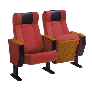 Nuevo Diseño Hecho en China, Sillas de Cine Plegables de Tela Roja Modernas y Lujosas, Asientos de Cine VIP con Portavasos para Salas de Cine - Product Image 3