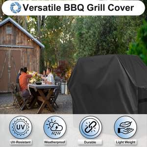 Housse <span class=keywords><strong>de</strong></span> <span class=keywords><strong>barbecue</strong></span> universelle résistante 420D tissage dense imperméable à l'eau et à la poussière Oxford pour les barbecues <span class=keywords><strong>Weber</strong></span> - Product Image 3