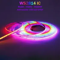 Bande lumineuse LED WS2814 RGBW FCOB 784 LED SPI adressable IC Dream Color 10 mm haute flexibilité pour usage extérieur en matériau ABS DC24V