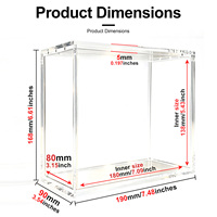 Boîte de présentation empilable en acrylique anti-UV et anti-poussière pour boîtes de boosters de cartes à collectionner ETB Elite Trainer