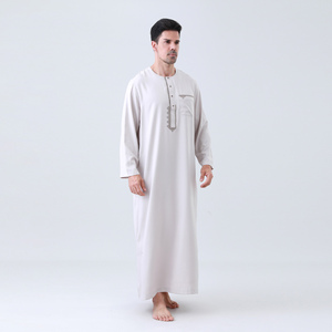 <span class=keywords><strong>Jellaba</strong></span> marocaine de luxe léger de haute qualité pour homme, Thobe omanais à manches longues, Robe islamique traditionnelle musulmane décontractée pour la prière - Product Image 5