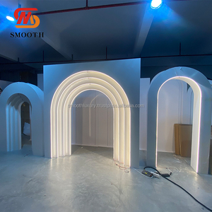 LISSE Heavy DUTY 8ft Pvc Blanc 3D couches toile de fond support mariage église mariage décor - Product Image 6