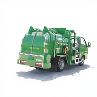 Véhicule de collecte des ordures vert Dongfeng 4x2 pour l'accès aux garages souterrains