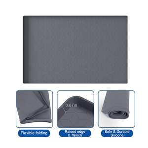 Offre Spéciale 34 "X 22" Silicone anti-dérapant étanche sous le <span class=keywords><strong>tapis</strong></span> de l'évier <span class=keywords><strong>tapis</strong></span> de protection d'armoires de <span class=keywords><strong>cuisine</strong></span> <span class=keywords><strong>personnalisé</strong></span> avec trou de vidange - Product Image 1
