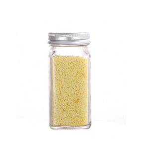 Wadah Pengocok Garam Merica Hitam, Set Wadah Bumbu Kaca Persegi 120Ml dengan Tutup Aluminium - Product Image 1