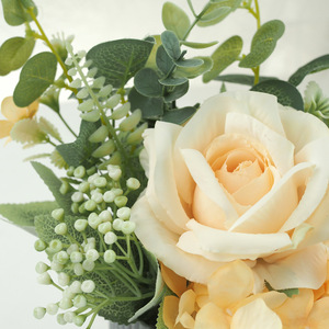 Decorative <b>Small</b> Artificial Flowers With Plastic <b>Pot</b> Simulated Potted Ornament Artificial Flowers With Plastic <b>Pot</b> - Product Image 4