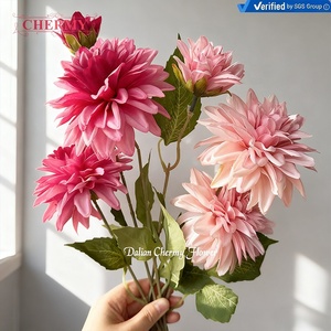DC033 Vendita Diretta di Fabbrica Fiori Artificiali di Dalia Fiori di Seta per Centrotavola e Composizioni Floreali - Product Image 2