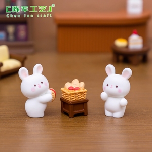 Cảnh quan Dễ Thương Thỏ nhỏ gấu búp bê tự làm trang trí phụ kiện xe máy tính để bàn nhỏ đồ trang trí nhỏ - Product Image 4