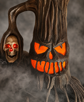 Décoration d'événements et de fêtes pour enfants : Arbre parlant en acier personnalisé taille réelle pour parc d'attractions d'horreur - Spécial Halloween
