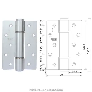 2024 heißer verkauf 5,5 zoll weich automatisch geschlossen hydraulische feder unsichtbares hölzernes türscharnier verschließer aluminium matt schwarz silber