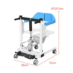 New Arrival Bathroom Safety Equipment Commode Toilet Shower Chair Wholesale Senior Elderly Hydraulic Patient Lift Transfer Chair