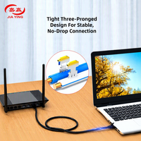 Connecteur RJ45 Cat6 UTP 8P8C plaqué or, fiche modulaire pour câble réseau Gigabit Ethernet, Jiaying Industries