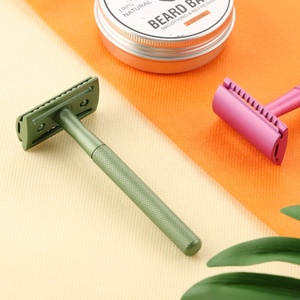 Qualität Männliches Metall Einen rasierer Chrom Friseur-Doppel rasierer rasieren - Product Image 2