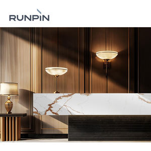 RUNPIN Yapay Kuvars Taş Levha Altın Cilalı Taş Yemek Masası Duvar Panelleri Su Geçirmez Tezgahlar Lavabo Üstleri Masa Üstleri - Product Image 3