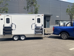 รถพ่วงห้องน้ำเคลื่อนที่สำหรับตั้งแคมป์กลางแจ้ง ดีไซน์ทันสมัย ถังเก็บขนาดใหญ่ ติดตั้งง่าย - Product Image 4