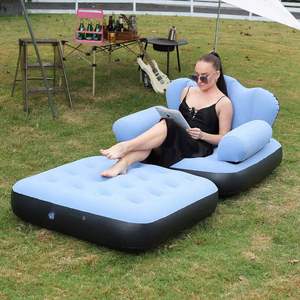 Modern Portable Combined Fabric 2-In-1 Armchair <b>Sofa</b> Set for Indoor/Outdoor Use - Product Image 4