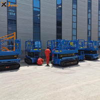 Plateforme de travail aérien verticale, pour surface rugueuse, Terrain extérieur, levage, ciseaux, chenille