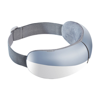 Masque pour les yeux chauffant avec compresse chaude numérique intelligente électrique sans fil pliable pression d'air vibration masseur avec musique