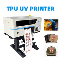 Imprimante d'étiquettes en TPU 3D texturées de 30 cm, machine d'impression textile de format A3, effet broderie, impression UV DTF en rouleau, imprimante d'autocollants