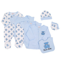 Prix de gros, vêtements pour bébés nouveau-nés, 8 pièces, 0-3 mois, vêtements pour bébés, doux pour la peau, garçon, tissu 100% coton, ensemble de vêtements pour bébés filles